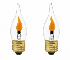 Creative Hobbies Flame Tip Led Flicker Bulbs 1w 120v E26 Medium Base 2 Pack