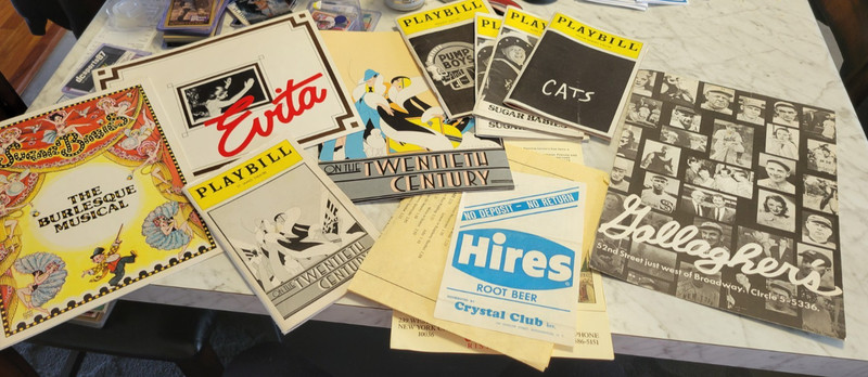 13 pc Vintage Broadway Playbills & programs - New York City + restaurant menus