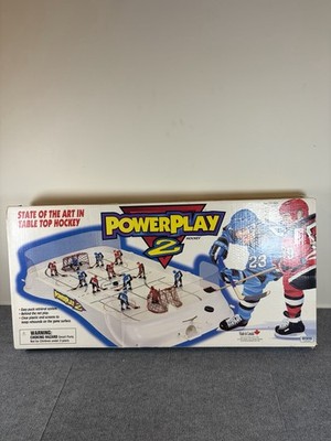 VTG IRWIN POWER PLAY 2 TABLE TOP NHL HOCKEY GAME NEAR COMPLETE W EXTRA PLAYERS