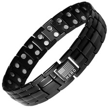 iHeartDogs Titanium Magnetic Therapy Bracelet for 8 3/4 L x 7/8 W, Links
