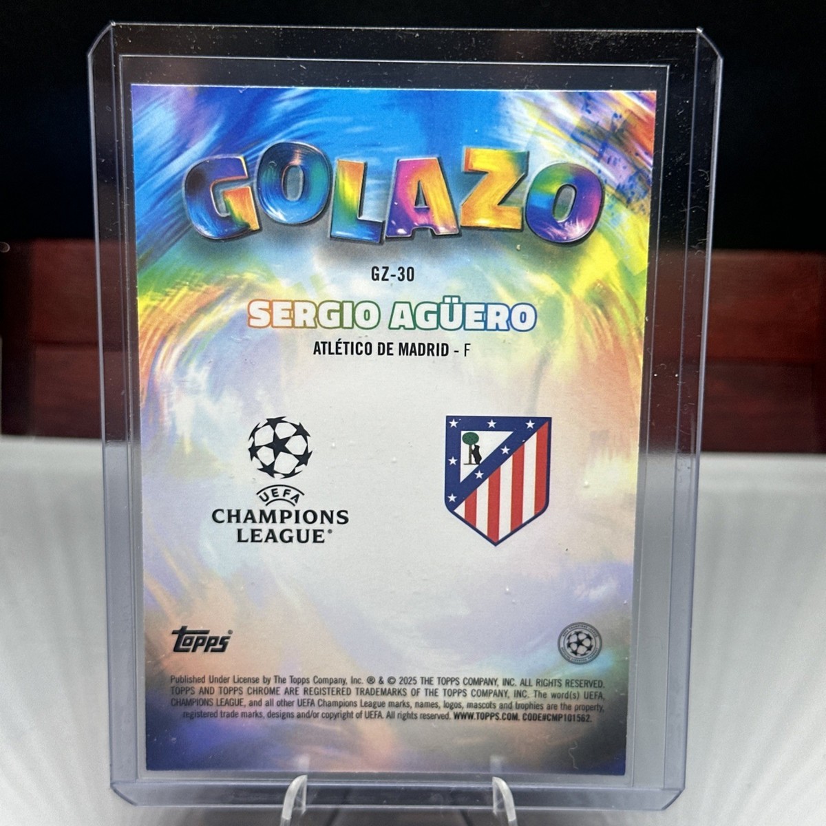 SERGIO AGUERO 💎 2024 Topps Chrome UEFA Golazo Refractor