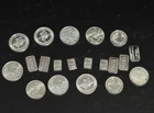 Lot of 20 999 Fine Silver Fractional Rounds & Bars  -43.9g Total Weight
