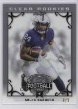2019 Leaf Best of Football Clear Rookie Silver 3/5 Miles Sanders #FB-15 5m2