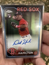 2024 Topps Chrome David Hamilton #RA-DHA Rookie Auto On Card Red Sox