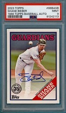 2023 Topps Shane Bieber 1988 Topps Baseball Autographs #88BASB PSA 9!