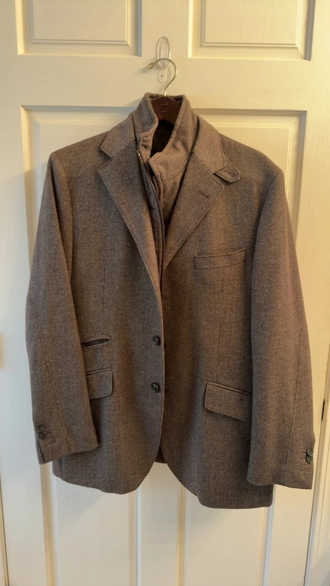 Veste Sport Corneliani - Tweed Laine Et Soie - Marron/Gris - Taille 42 - Occasion Très Bon état