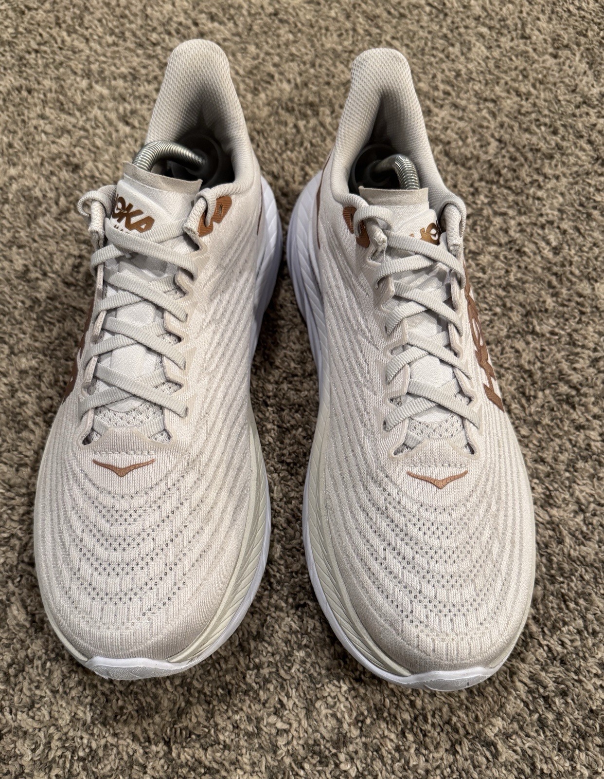 Hoka Mach 5 Men's Running Shoes White/Copper, Size 12 D