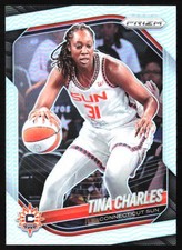 Tina Charles 2025 Panini Prizm WNBA Silver Prizms #3 Connecticut Sun