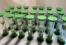 22 PCs Sand Timer green Hourglass Sandglass Sand Clock Timers 5 Min Games Read