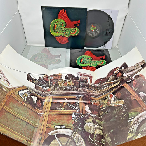 EX-1st Press CHICAGO VIII8 vintage 1975lp GATEFOLD insert POSTER Iron on pc33100