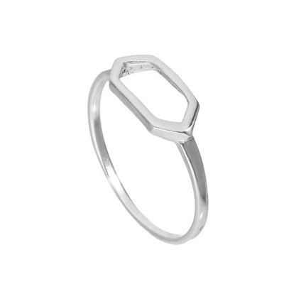 Sterling Silber Ring offen Sechseck Größe J - V Form sechs