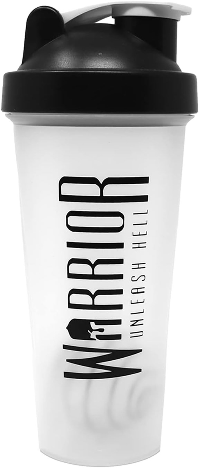 Warrior Protein Shaker Bottle 600ml Mixball Blender BPA Free Dishwasher Safe Gym