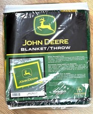 John Deere 60" x 50" Biederlack Vintage Throw Blanket Rare Discontinued NEW