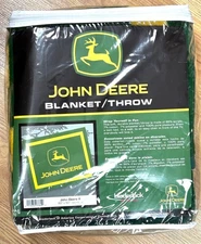 John Deere 60" x 50" Biederlack Vintage Throw Blanket Rare Discontinued NEW