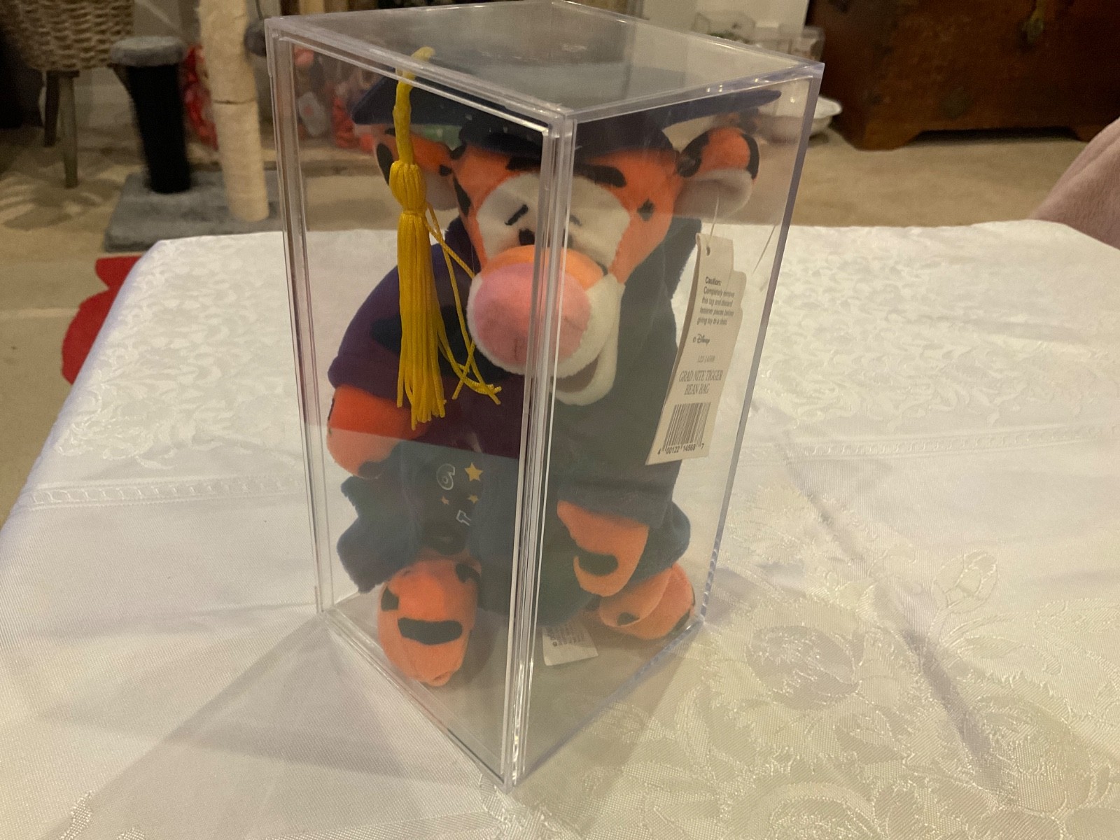 Disney Grad Nite Graduation Tigger Bean Bag Plush Toy Vintage New Tags Tagged