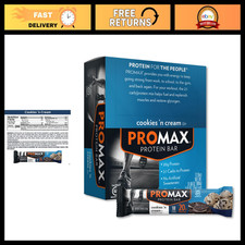 High Protein Cookies 'n Cream Bars, 20g Protein, Gluten Free, 12 Count Snack