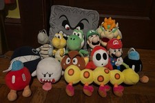Lot of 14 Super Mario Bros Plush/Stuffed Animals 6" to 14" good condition