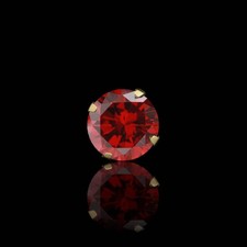 14K Gold CZ Stud Earrings in 10 Colors 2 mm to 8 mm, Screw-Back