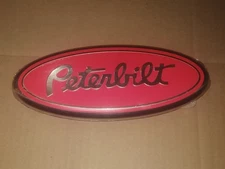 Peterbilt Oval Emblem Badge 9" New Red