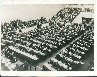 1931 Aristide Briand League Nations Member Delegation Press Vintage Photo 8x10