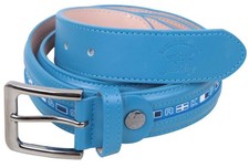 Cintura uomo Paul & Shark YACHTING in pelle accorciata misura 105 41" blu