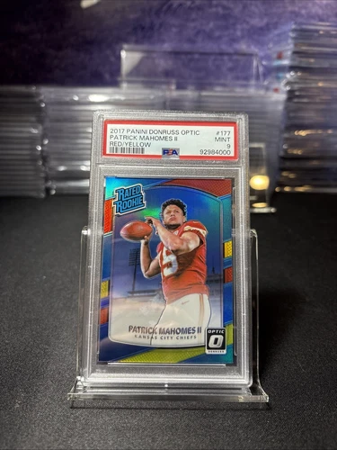 2017 Donruss Optic - Rated Rookie Patrick Mahomes II #177 Red and Yellow...