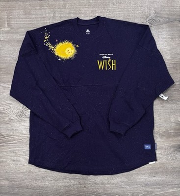 Disney Wish Spirit Jersey I'm a Star Glitter Navy Cotton Size L NWT