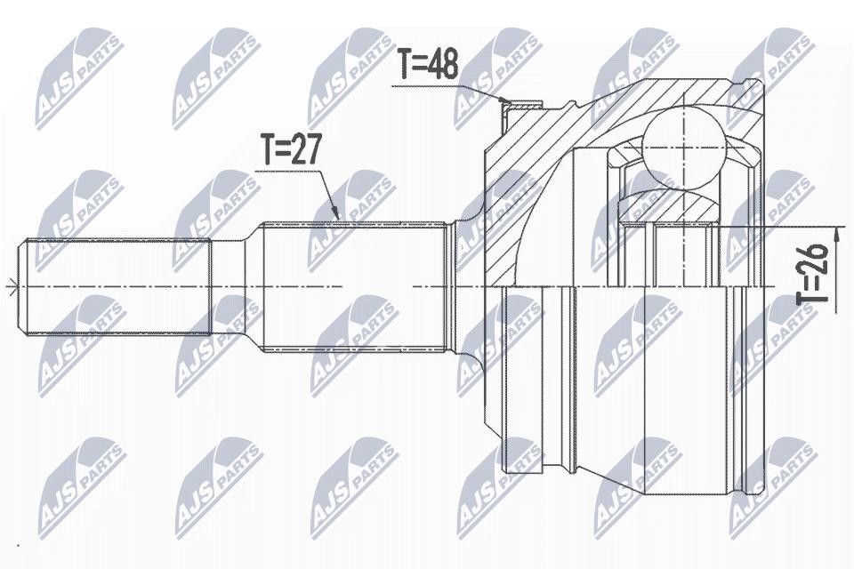 ✅Fits NTY NPZ-CH-032 OUTER CV JOINT ⭐UK Seller⭐ - Image 4