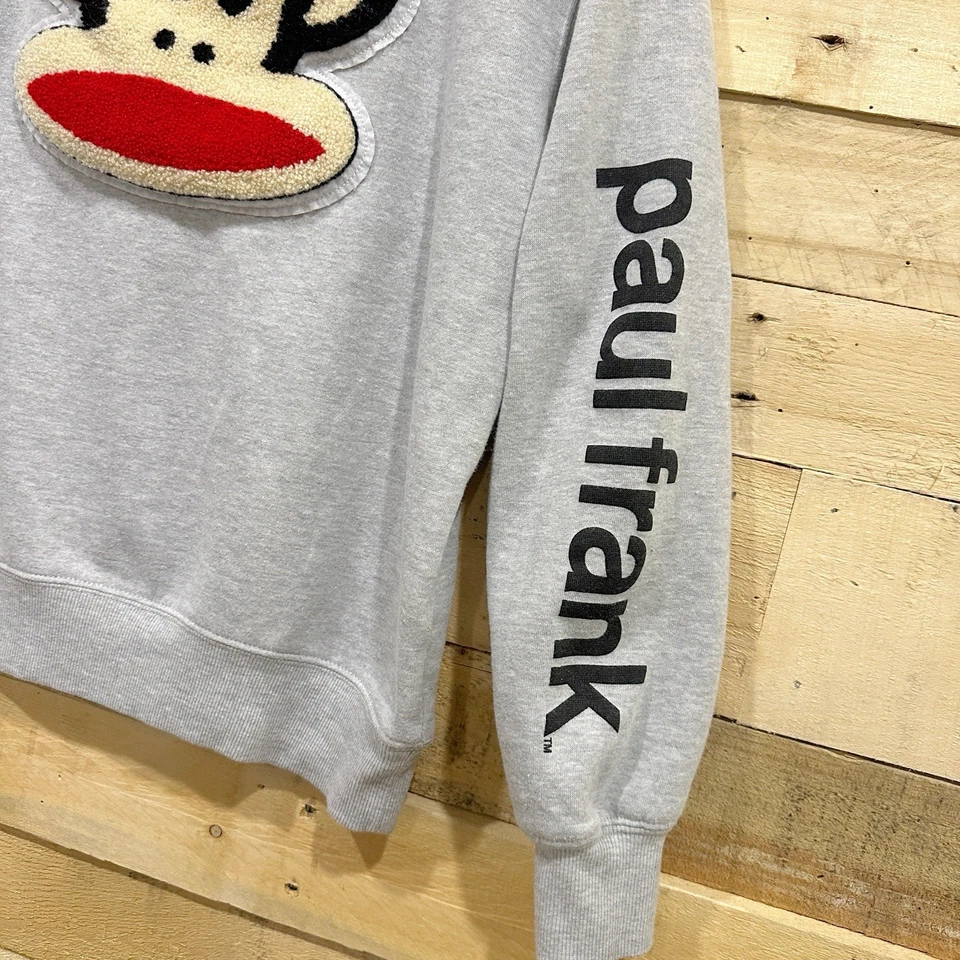 Paul Frank Juniors Medium Pullover Sweatshirt Crewneck Gray Monkey - Image 2 of 4