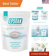 Epsom Salt 5 lb. Magnesium Sulfate USP. Resealable Epsom Salt Bag Unscented, ...