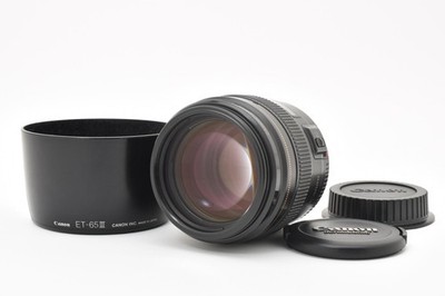[Near MINT] Canon EF 100mm f/2 USM Telephoto Lens w/ Caps & Hood From JAPAN