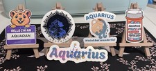 Set of 5 - Aquarius Vinyl Sticker Bundle