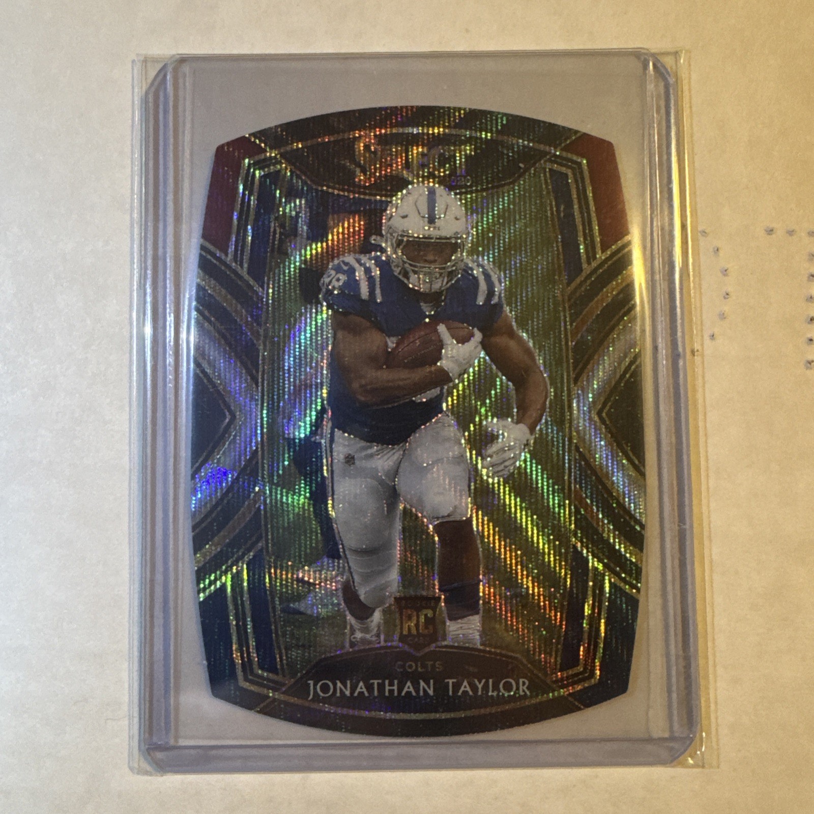 2020 Panini Select - Club Level Jonathan Taylor #253 Tri-Color Prizm Die-Cut RC