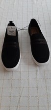 NWT, Saint John's Bay, black platform penney loafer slip on, sz 9.5M