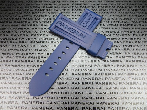 New 22mm Authentic PANERAI Rubber Strap Blue Diver Watch Band Tang Buckle R - Picture 3 of 6