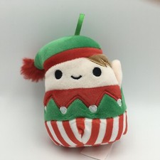 New Mini 4" Bartie the Christmas Elf Ornament Holiday 2021 Squishmallows Plush