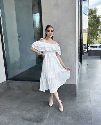 knee length dresses for ladies Summer Day Midi Dress M main image 1