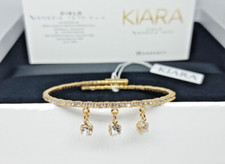 Bracciale da donna con catena da Tennis placcato in oro 14K