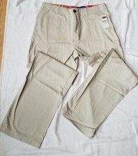 NWT CHAPS Ralph Lauren Classic Chino Tan Khaki Flat Adj Waist Boys Dress Pant 18