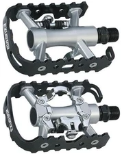 Exustar E-PM818 1-Side Clipless/1-Side Platform City Bike Pedals fit Shimano SPD