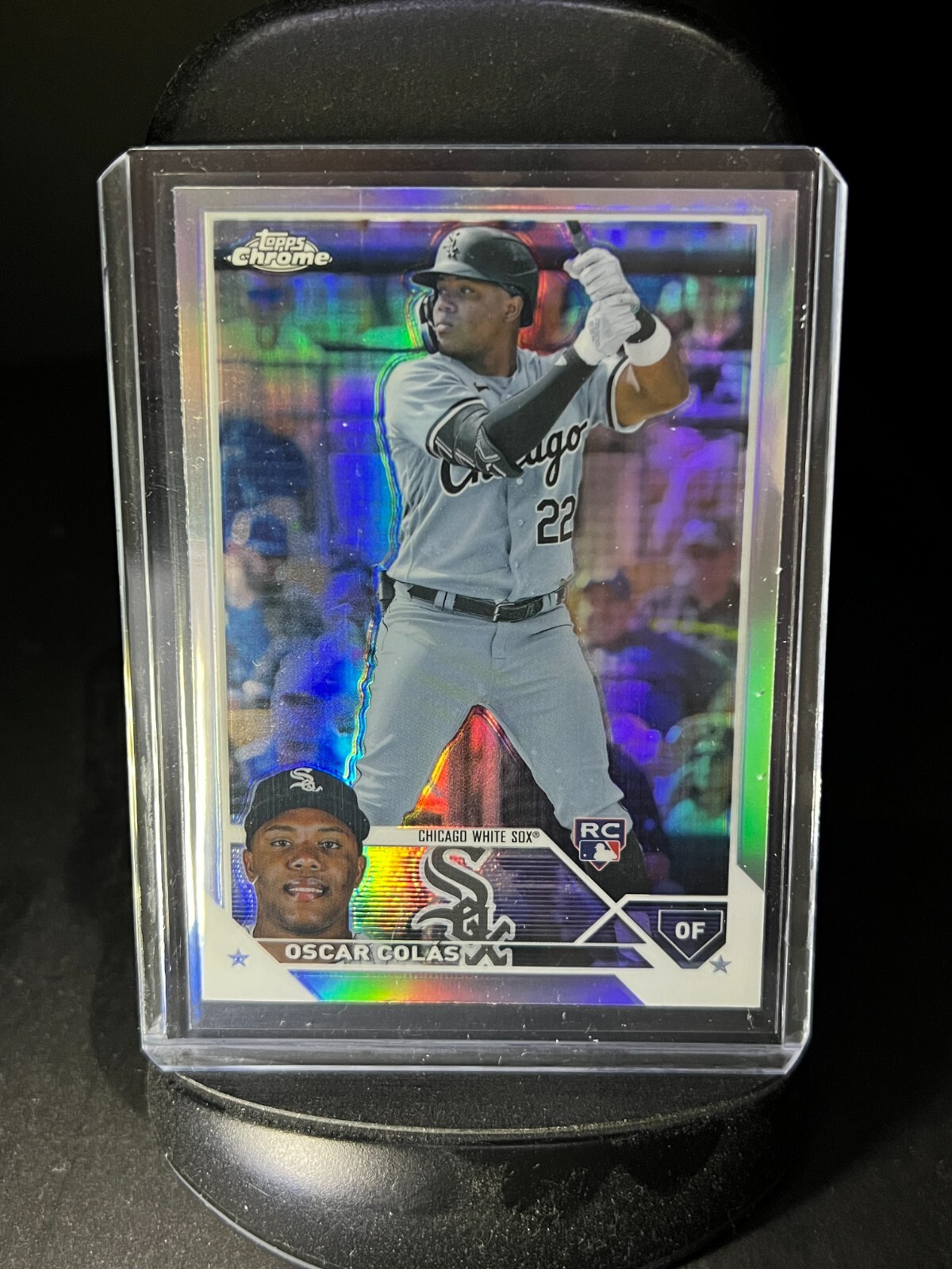 2023 Topps Chrome Oscar Colas #145 Refractor White Sox