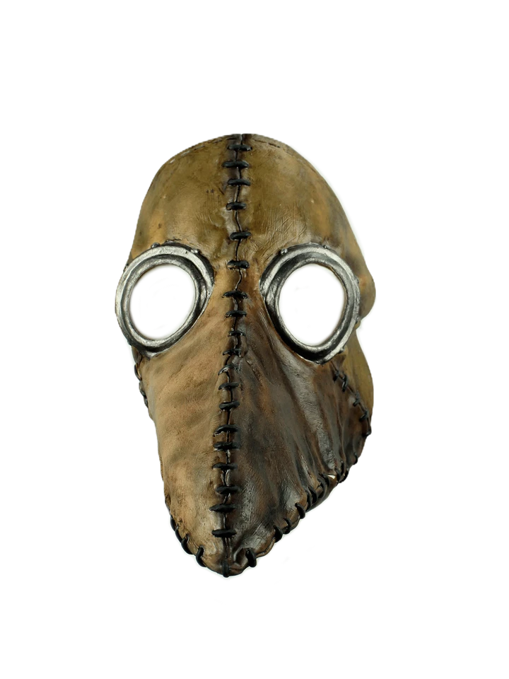 Máscara Doctor Muerte Medieval Plague Doctor Máscara Marrón Látex Foto 2 de 4