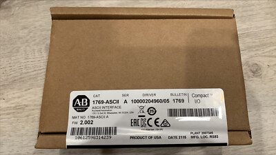 New Sealed Allen Bradley 1769-ASCII Series A CompactLogix ASCII Comm Module