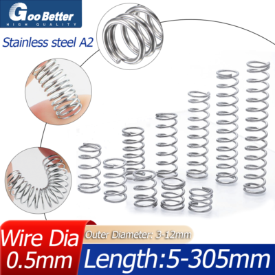 #ad #ad Compression Spring Wire Dia 0.5mm Pressure Small Stainless steel Micro Miniature $8.24