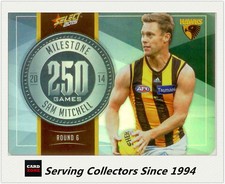 2015 AFL Champions Milestone Holofoil Card MG43 Sam Mitchell (Hawthorn)