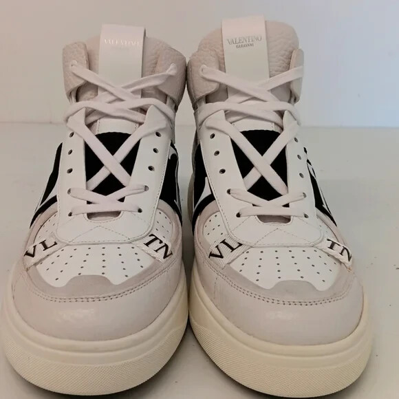関税込★VALENTINO★Fabric Band VL7N Mid-Top Men's Sneakers Valentino MID-TOP CALFSKIN VL7N SNEAKER WITH BANDS | REVERSIBLE