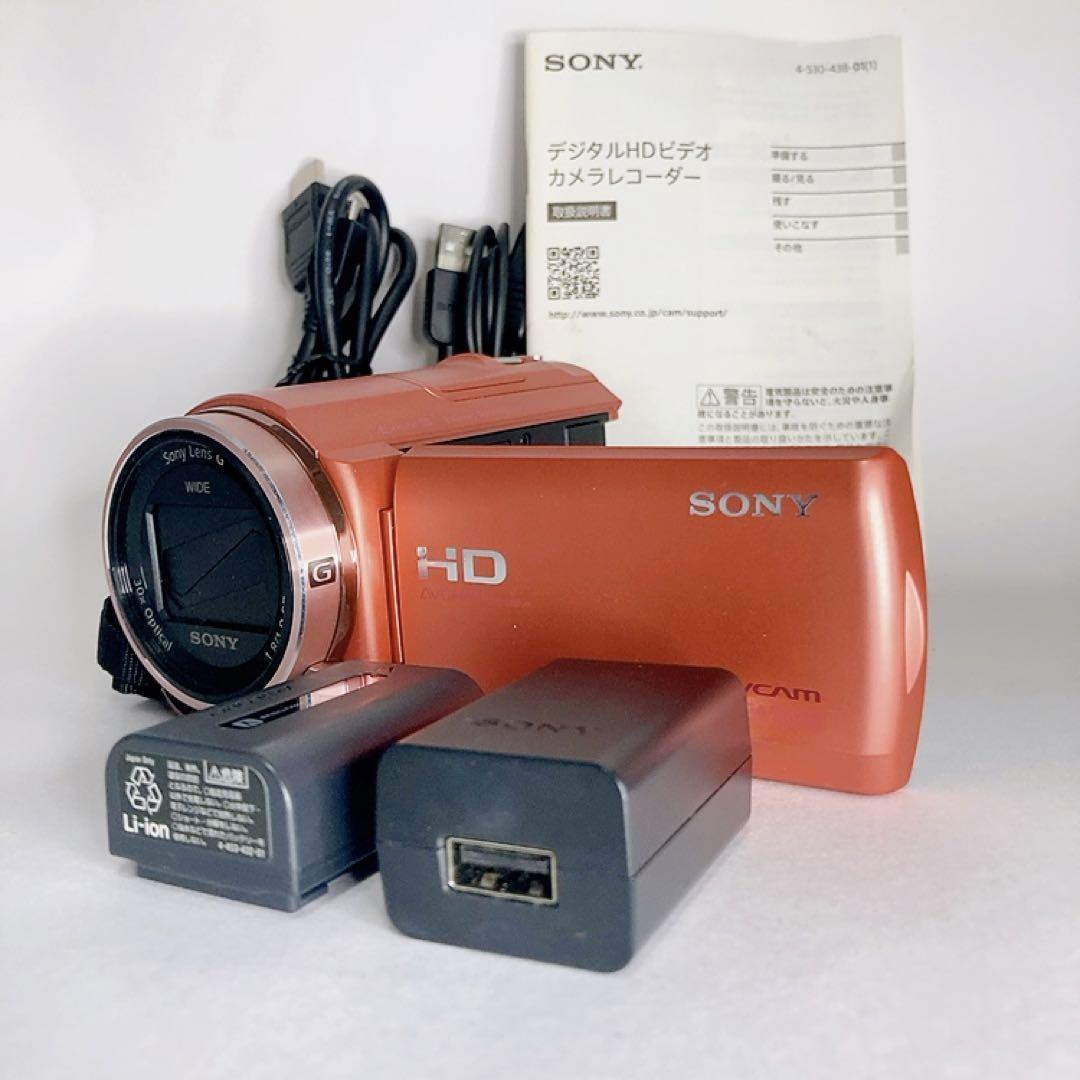 SONY Handycam 赤 HD 9.2メガピクセル SONY ソニー ビデオカメラ