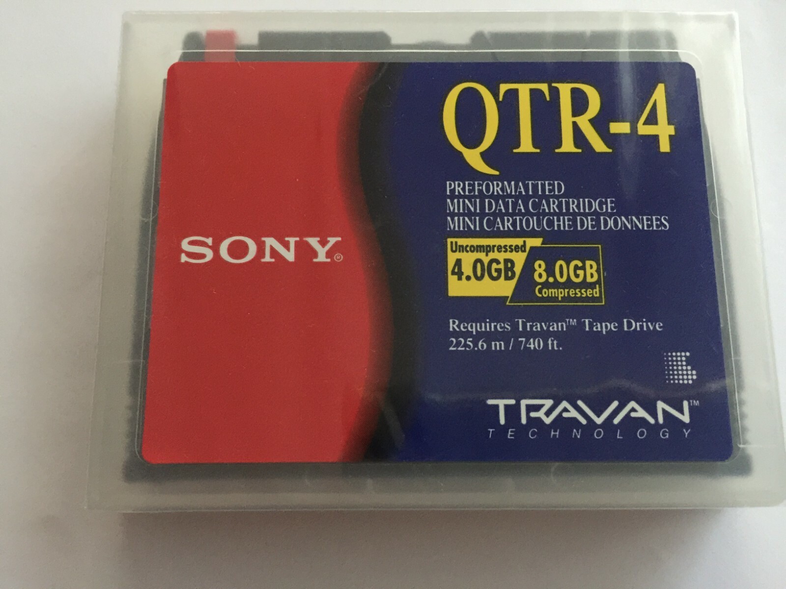Sony QTR-4 Mini Data Cartridge 4.0GB/8.0GB - Sealed  for a Traven Tape Drive