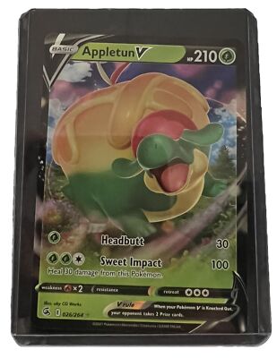 appletun v pokemon card value Pokémon TCG Appletun V Fusion Strike 026/264 Holo Ultra Rare