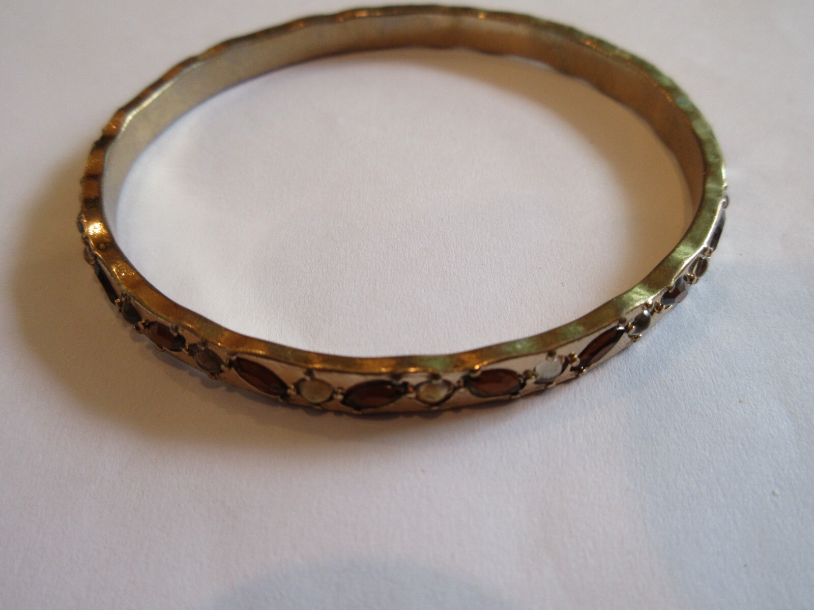 1 Solid Copper and 1 Rhinestone Cuffed Bracelet W… - image 4